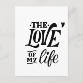 Carte Postale L'Amour de ma vie – Conception de typographie roma (Devant)