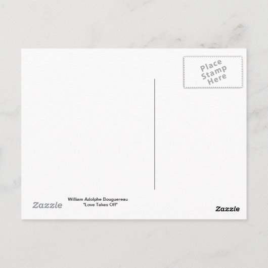 Carte Postale L'amour décolle par Bouguereau (Dos)