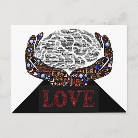 Carte Postale L'amour décrit en plusieurs mots (Devant)