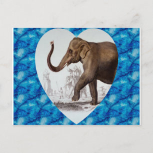 Carte Postale L'amour des éléphants
