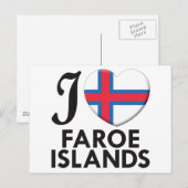 Carte Postale L'amour des îles Féroé (Devant / Derrière)