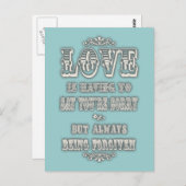 Carte Postale L'amour dit (Devant / Derrière)