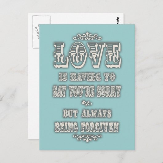 Carte Postale L'amour dit (Devant / Derrière)