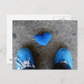 Carte Postale L'amour du coeur bleu (Devant / Derrière)