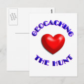 Carte Postale L'amour du géocaching et de la chasse (Devant / Derrière)