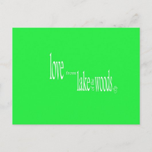 Carte Postale L'Amour Du Lac des Bois (Devant)