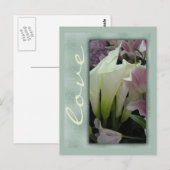 Carte Postale L'amour du lis blanc (Devant / Derrière)