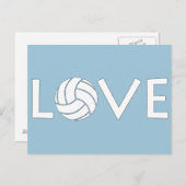 Carte Postale L'amour du volleyball (Devant / Derrière)