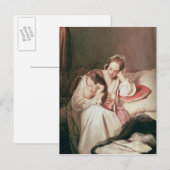 Carte Postale L'amour d'une mère, 1839 (Devant / Derrière)