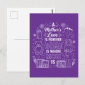 Carte Postale L'amour d'une mère est éternel & La maison est là (Devant / Derrière)