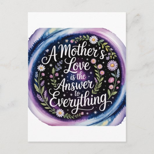 Carte Postale L'amour d'une mère est la réponse à tout (Devant)