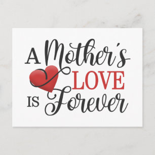 Carte Postale L'amour d'une mère est toujours une citation   Car