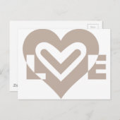 Carte Postale L'amour en gris (Devant / Derrière)