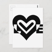 Carte Postale L'amour en noir (Devant / Derrière)