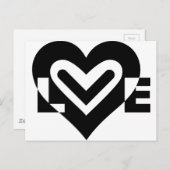 Carte Postale L'amour en noir (Devant / Derrière)