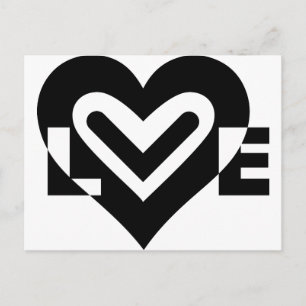 Carte Postale L'amour en noir