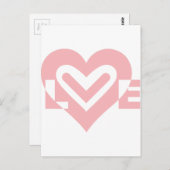 Carte Postale L'amour en rose (Devant / Derrière)