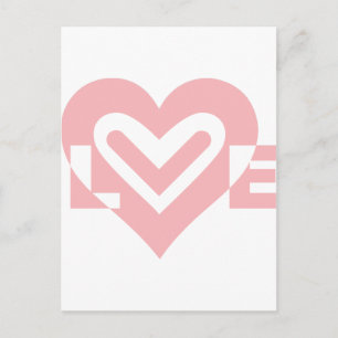 Carte Postale L'amour en rose
