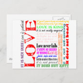Carte Postale L'amour est... (Devant / Derrière)