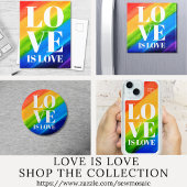 Carte Postale L'amour est amour Arc-en-ciel Fierté 