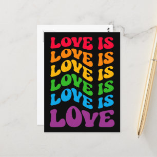 Carte Postale L'amour est amour gay LGBT