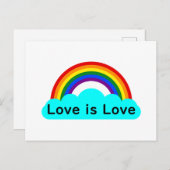 Carte Postale L'amour est amour - LGBT Rainbow Postcard (Devant / Derrière)