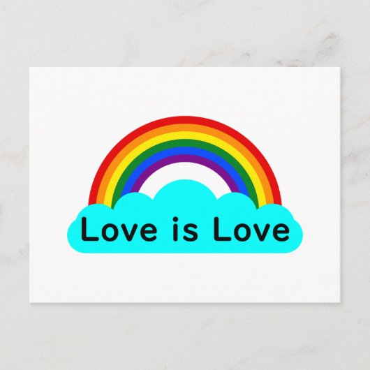 Carte Postale L'amour est amour - LGBT Rainbow Postcard (Devant)