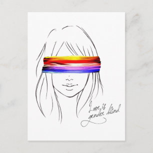 Carte Postale L'Amour Est Aveugle