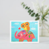 Carte Postale L'Amour Est Comme Un Éléphant (Debout devant)