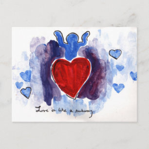 Carte Postale l'amour est comme un métro