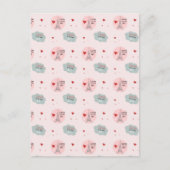 Carte Postale L'amour est dans l'air tour eiffel et le coeur mot (Devant)