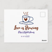 Carte Postale L'amour est en train de préparer brown blue enterr (Dos)