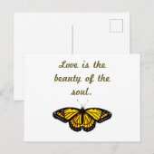 Carte Postale L'Amour Est La Beauté De L'Âme (Devant / Derrière)