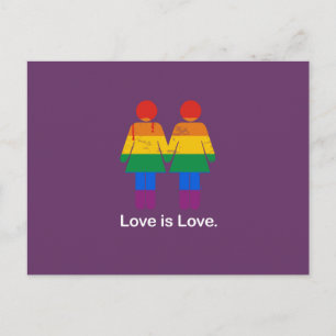 Carte Postale L'AMOUR EST L'AMOUR COUPLE LESBIEN -.png