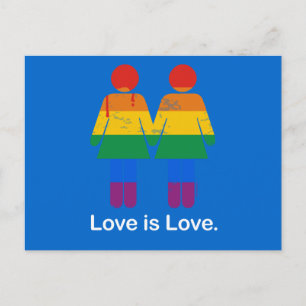 Carte Postale L'AMOUR EST L'AMOUR COUPLE LESBIEN -.png