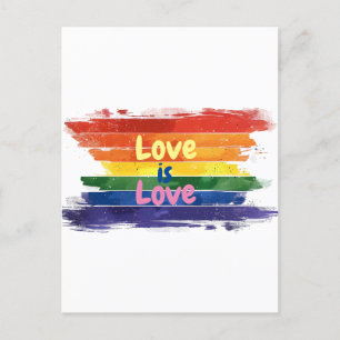 Carte Postale L'amour est l'amour, design de fierté