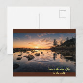 Carte Postale L'amour est le fleuve de la vie dans le monde. (Devant / Derrière)