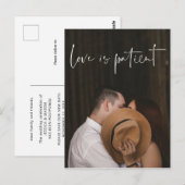 Carte Postale L'amour est le Mariage patient repoussé Changer de (Devant / Derrière)
