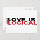 Carte Postale L'amour est logique (Devant / Derrière)