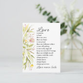 Carte Postale L'amour est Patient Bible Mariage Félicitations (Debout devant)