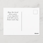 Carte Postale L'amour est Patient Bible Mariage Félicitations (Dos)