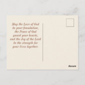 Carte Postale L'amour est Patient Bible Mariage Félicitations (Dos)