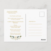 Carte Postale L'Amour Est Patient Blanc Floral Mariage Reporté (Dos)