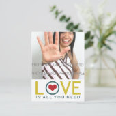 Carte Postale L'amour est tout ce dont vous avez besoin Jaune Tu (Debout devant)