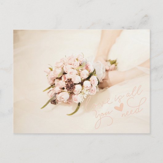 Carte Postale L'amour est tout ce dont vous avez besoin - Mariag (Devant)