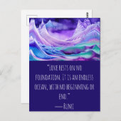 Carte Postale L'Amour Est Un Art numérique Océanique Sans Fin (Devant / Derrière)