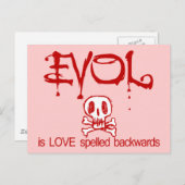 Carte Postale L'amour est un mal (Devant / Derrière)