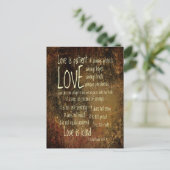 Carte Postale L'Amour Est Un Mélange De Patients (Debout devant)