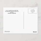 Carte Postale L'amour est une brise douce au bord du lac (Dos)