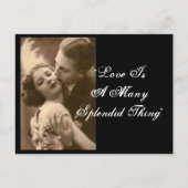 Carte Postale "L'Amour Est Une Chose Splendide" (Devant)